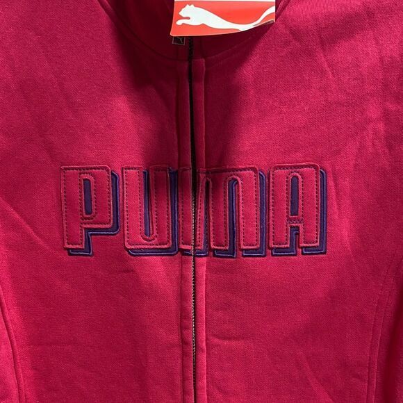 Puma | Size Small Cerise-Blackberry Cordial Zip-Up Fleece‎ Jacket – NWT - Picture 6 of 13